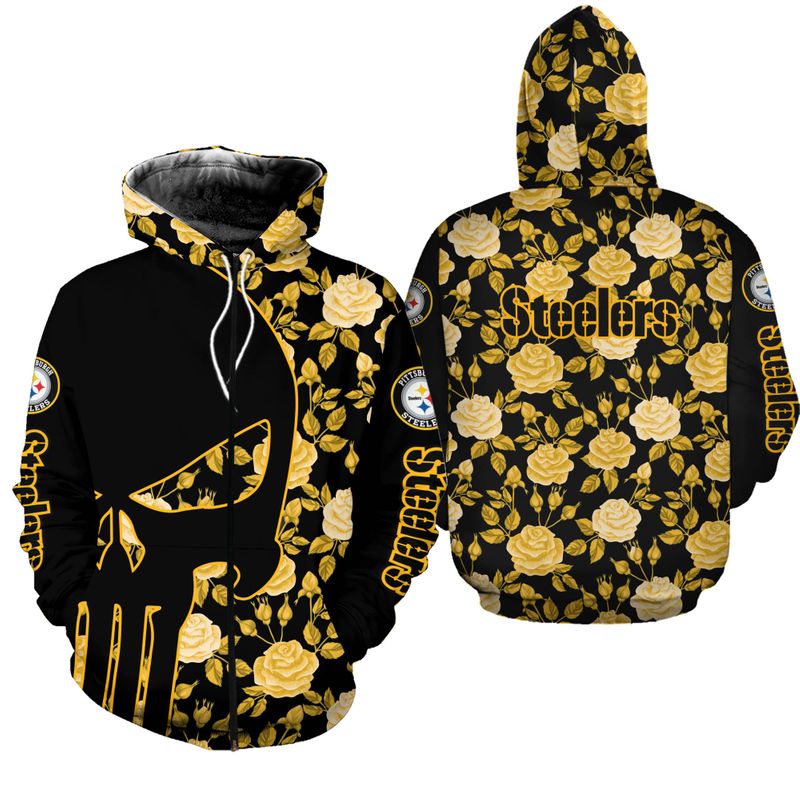 pittsburgh steelers zip up hoodie