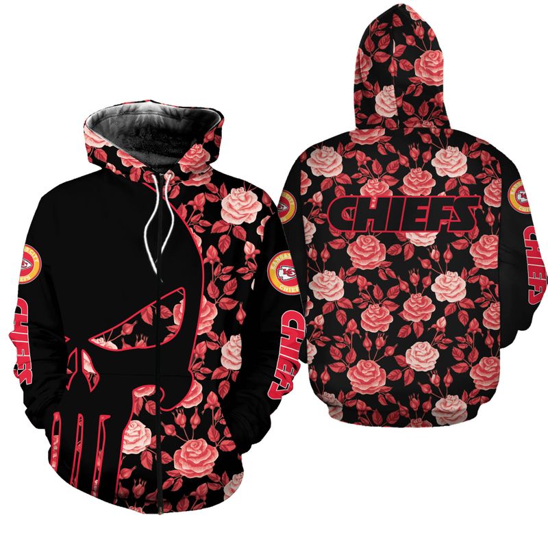 NFL Kansas City Chiefs Limited Edition All Over Print Zip Up Hoodie Hoodie Size S-5XL NEW007910