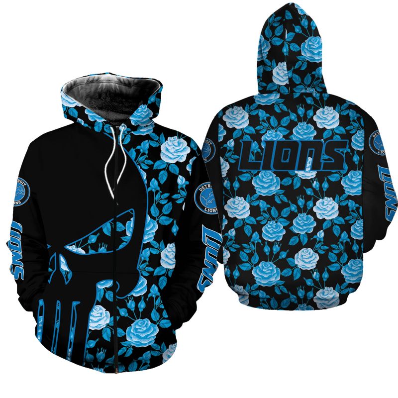 NFL Detroit Lions Limited Edition All Over Print Zip Up Hoodie Hoodie ...