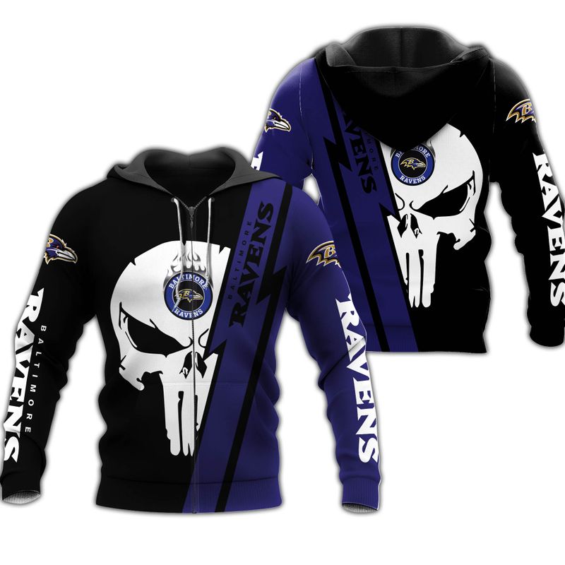 NFL Baltimore Ravens Limited Edition All Over Print Zip Up Hoodie ...