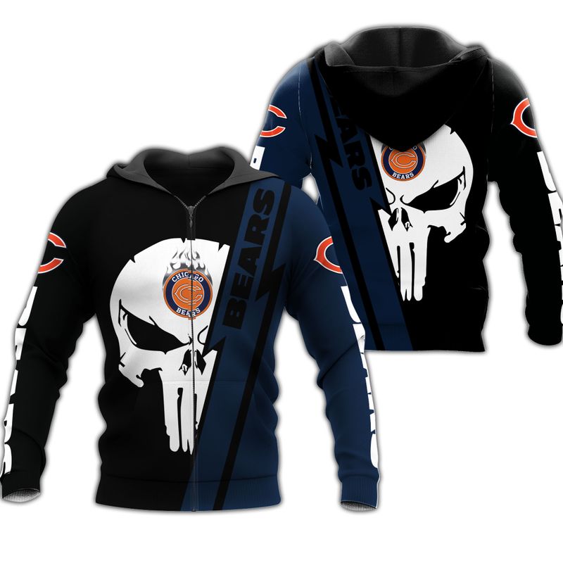 NFL Chicago Bears Limited Edition All Over Print Zip Up Hoodie Hoodie ...