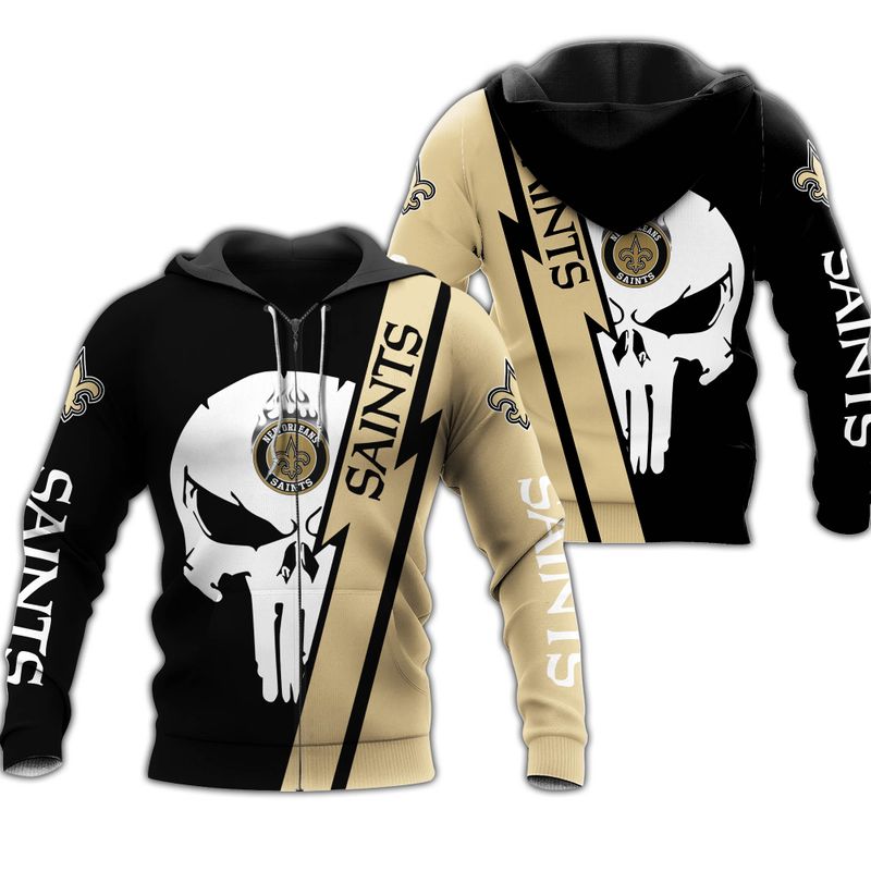 NFL New Orleans Saints Limited Edition All Over Print Zip Up Hoodie ...