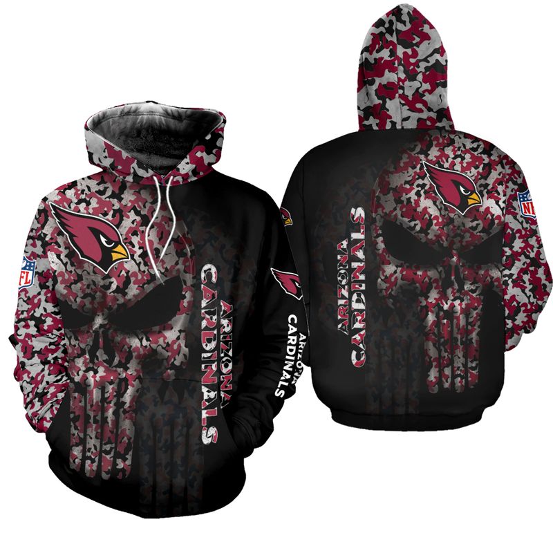 NFL Arizona Cardinals Team Skull Limited Edition All Over Print Bomber ...