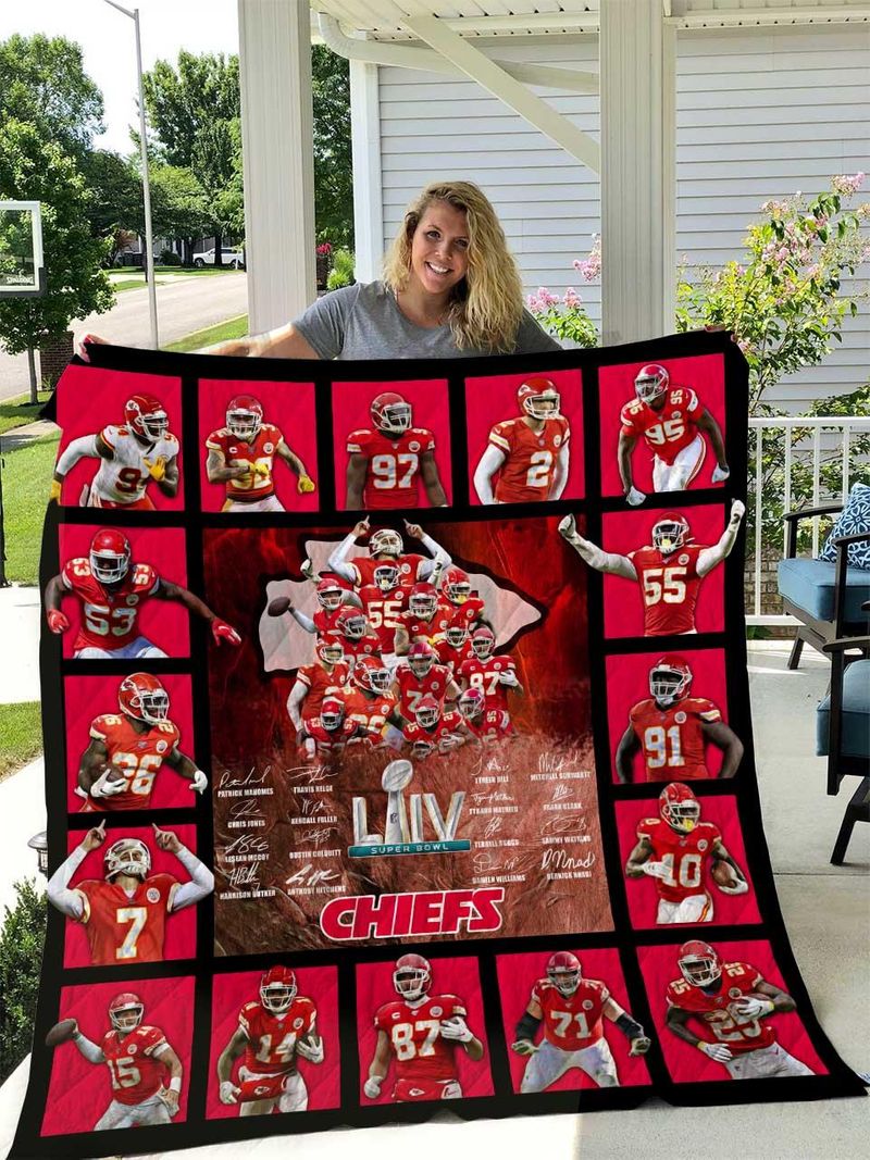 Kansas City Chiefs Super Bowl Champions 54 LIV Quilt And Fleece Blanket ...