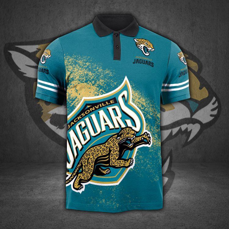 Stocktee Jacksonville Jaguars Limited Edition Over Print Full 3D Polo ...