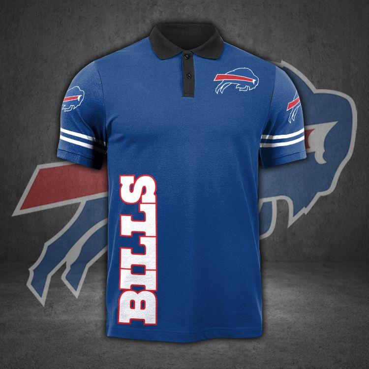 Stocktee Buffalo Bills Limited Edition Over Print Full 3D Polo Shirt S