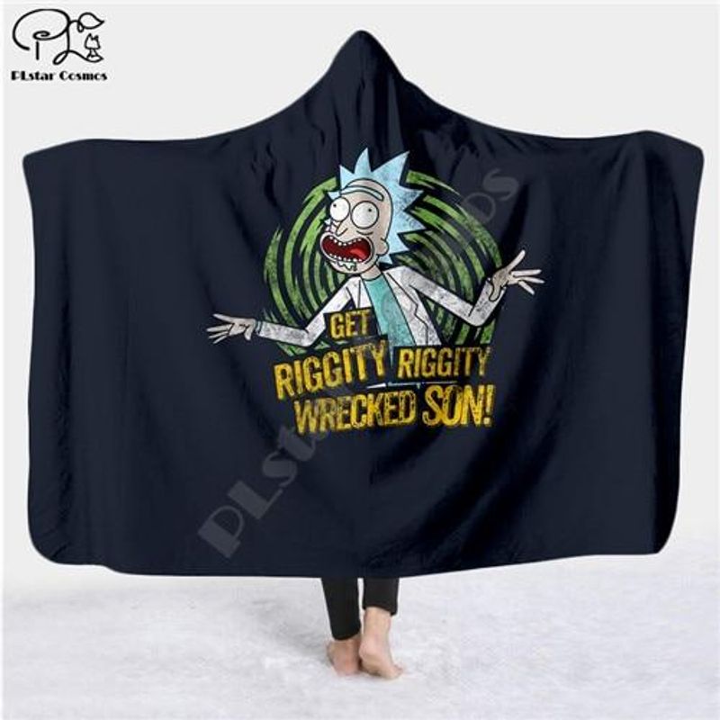 Stocktee Rick and Morty Hooded Blanket
