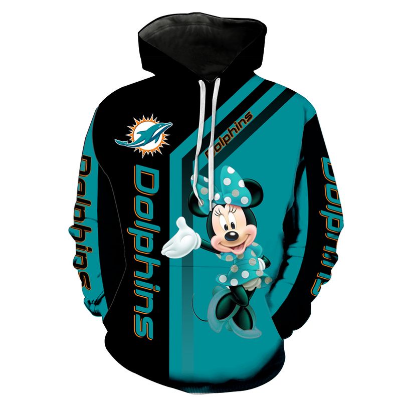 Stocktee Miami Dolphins with Minnie Limited Edition Over Print Full 3D ...
