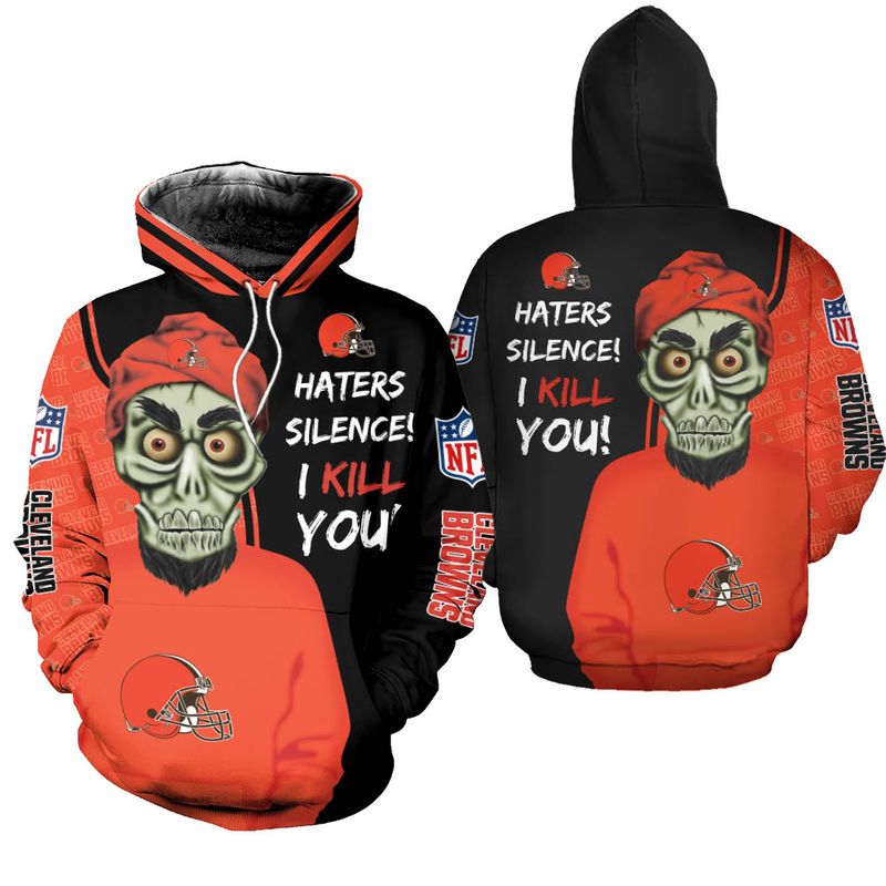 NFL Cleveland Browns Limited Edition All Over Print Sweatshirt Zip ...