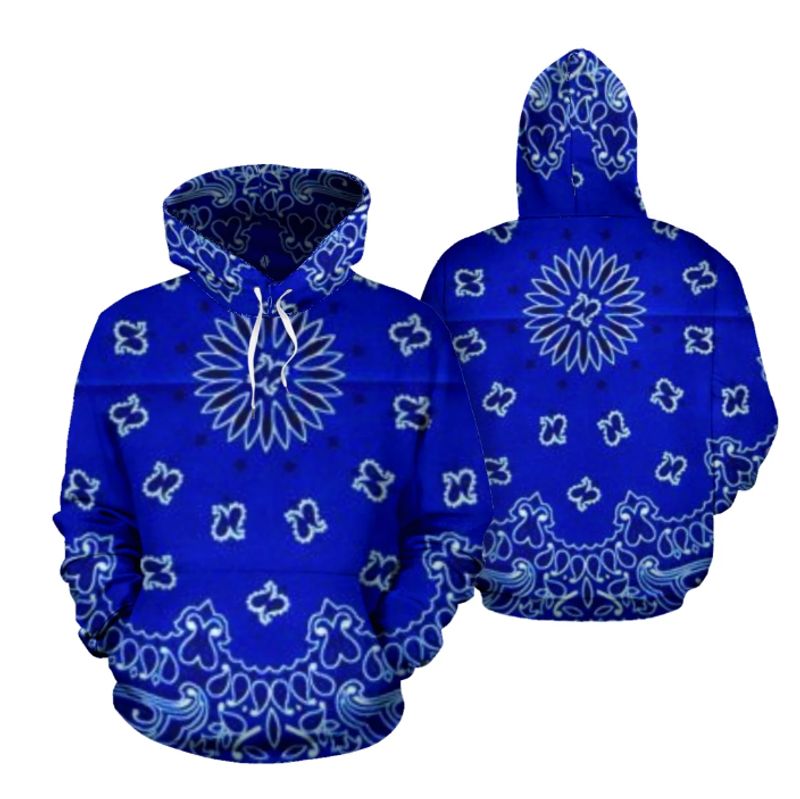 Blue Bandana Limited Edition All Over Print Hoodie Size S-5XL GTS002422 ...
