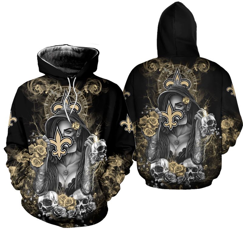 NFL New Orleans Saints Limited Edition All Over Print Sweatshirt Zip ...