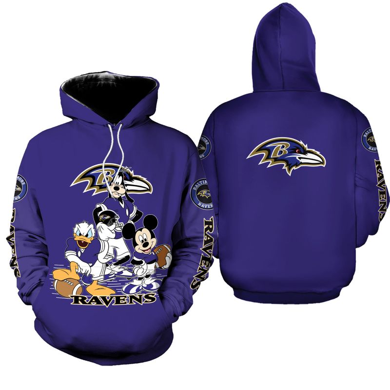 NFL Baltimore Ravens Limited Edition All Over Print Sweatshirt Zip ...