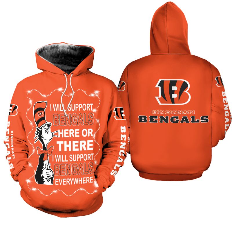 NFL Cincinnati Bengals Limited Edition All Over Print Sweatshirt Zip ...