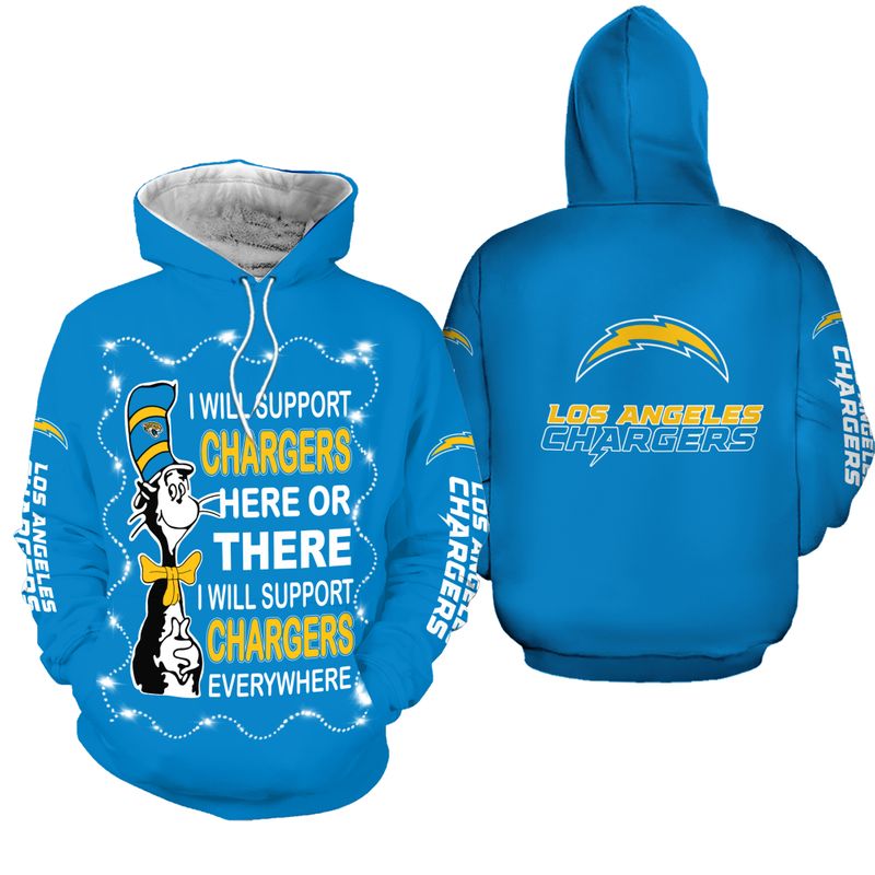 NFL Los Angeles Chargers Limited Edition All Over Print Sweatshirt Zip ...