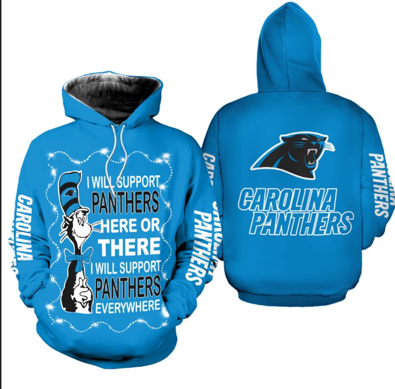 NFL Carolina Panthers Limited Edition All Over Print Sweatshirt Zip ...