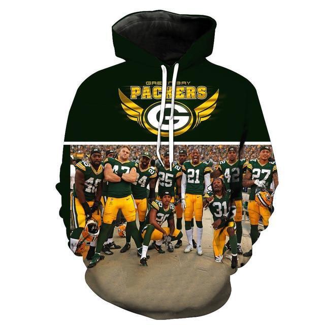 Stocktee Green Bay Packers Limited Edition Over Print Full 3D Hoodie S ...