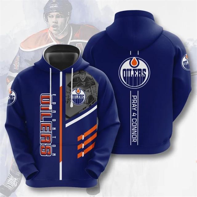Stocktee Edmonton Oilers Limited Edition Over Print Full 3D Hoodie S - 5XL
