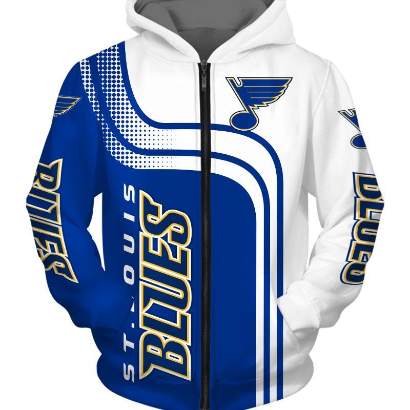Stocktee St Louis Blues Limited Edition Over Print Full 3D Zip Hoodie S ...