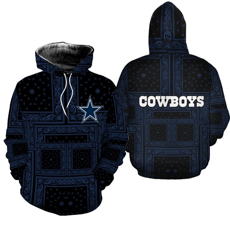 Stocktee Dallas Cowboys Limited Edition Bandana Skull Sweatshirt Zip ...
