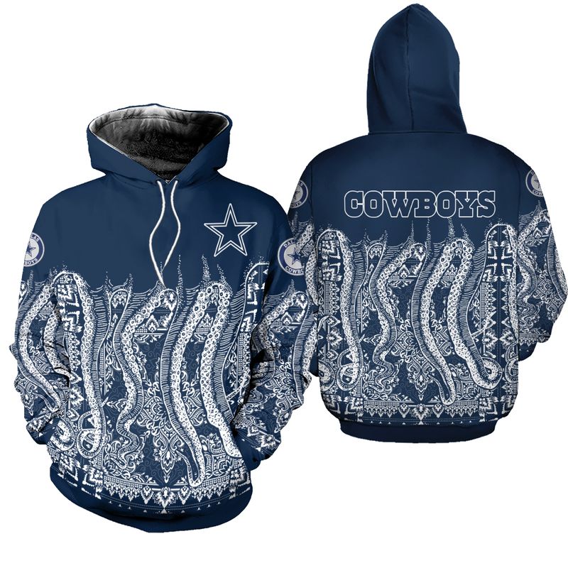 Stocktee Dallas Cowboys Limited Edition All Over Print Sweatshirt Zip ...