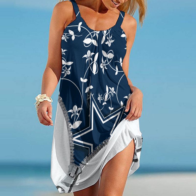 Stocktee Dallas Cowboys Flowers Limited Edition Beach Dress Summer ...