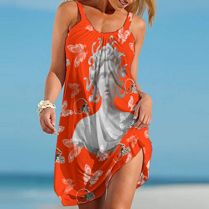 Stocktee Cleveland Browns Medusa Limited Edition Summer Beach Dress ...