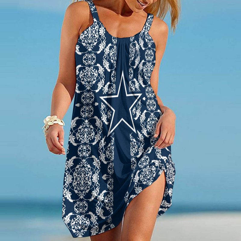 Stocktee Dallas Cowboys Limited Edition Beach Dress Summer NLA008601