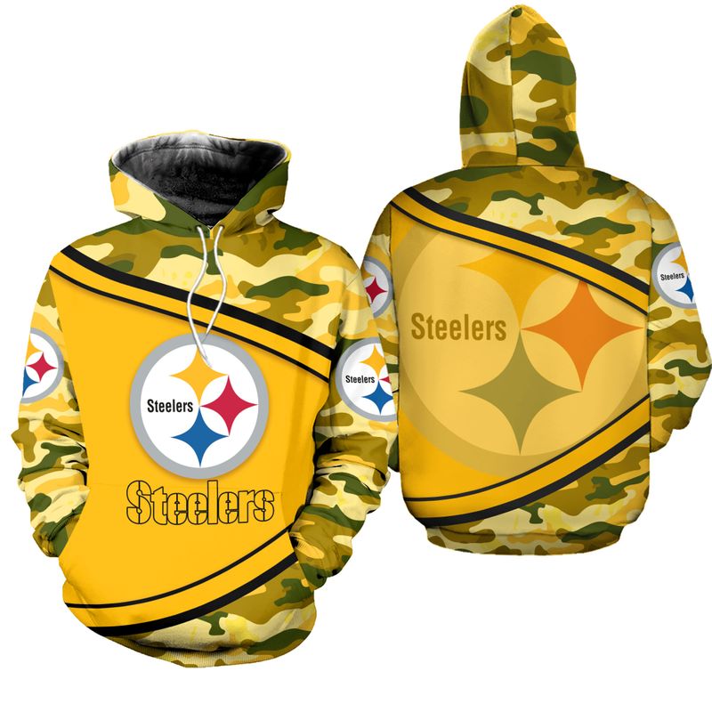 Stocktee Pittsburgh Steelers Camo Limited Edition All Over Print Hoodie ...