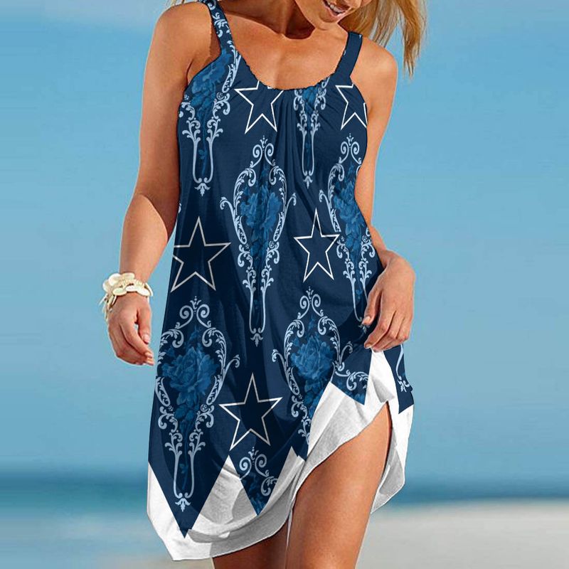 Stocktee Dallas Cowboys Limited Edition Beach Dress Summer NLA009101