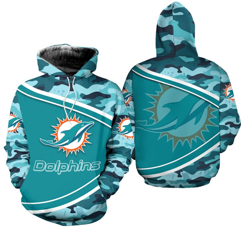 Stocktee Miami Dolphins Camo Limited Edition All Over Print Hoodie T ...