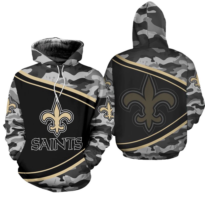 Stocktee New Orleans Saints Camo Limited Edition All Over Print Hoodie ...