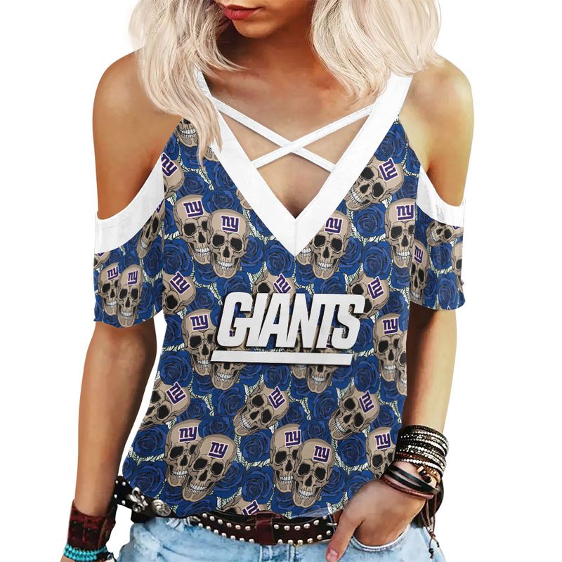 Stocktee New York Giants Roses And Skull Pattern Limited Edition Summer ...
