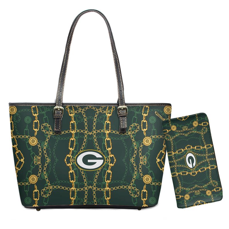 Stocktee Green Bay Packers Chain Pattern Limited Edition Tote Bag and ...