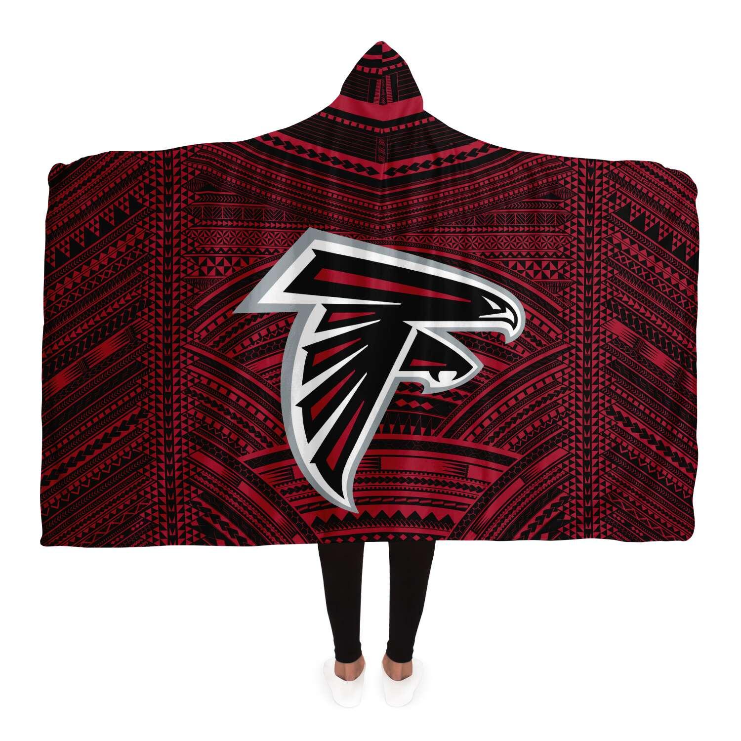 Polynesian Design Atlanta Falcons Hooded Blankets