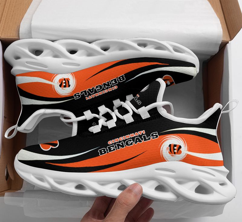 Stocktee Cincinnati Bengals Wavy Pattern Limited Edition Max Soul Shoes ...