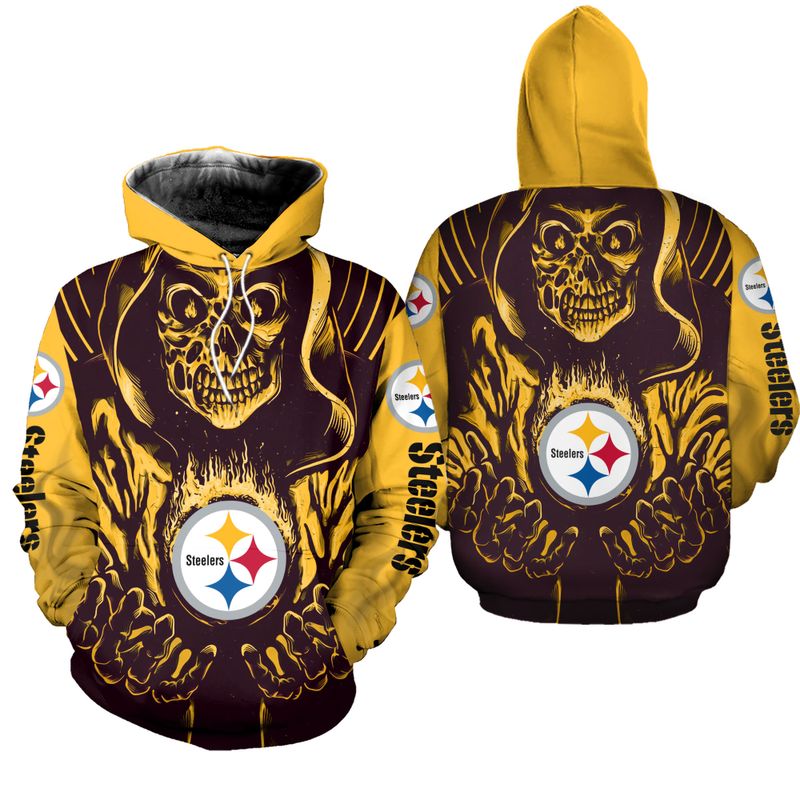 Stocktee Pittsburgh Steelers Death Halloween Skull Limited Edition ...