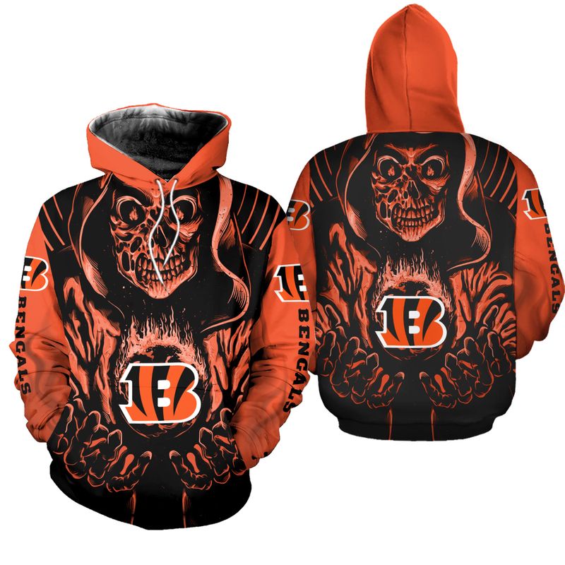 Stocktee Cincinnati Bengals Death Halloween Skull Limited Edition ...