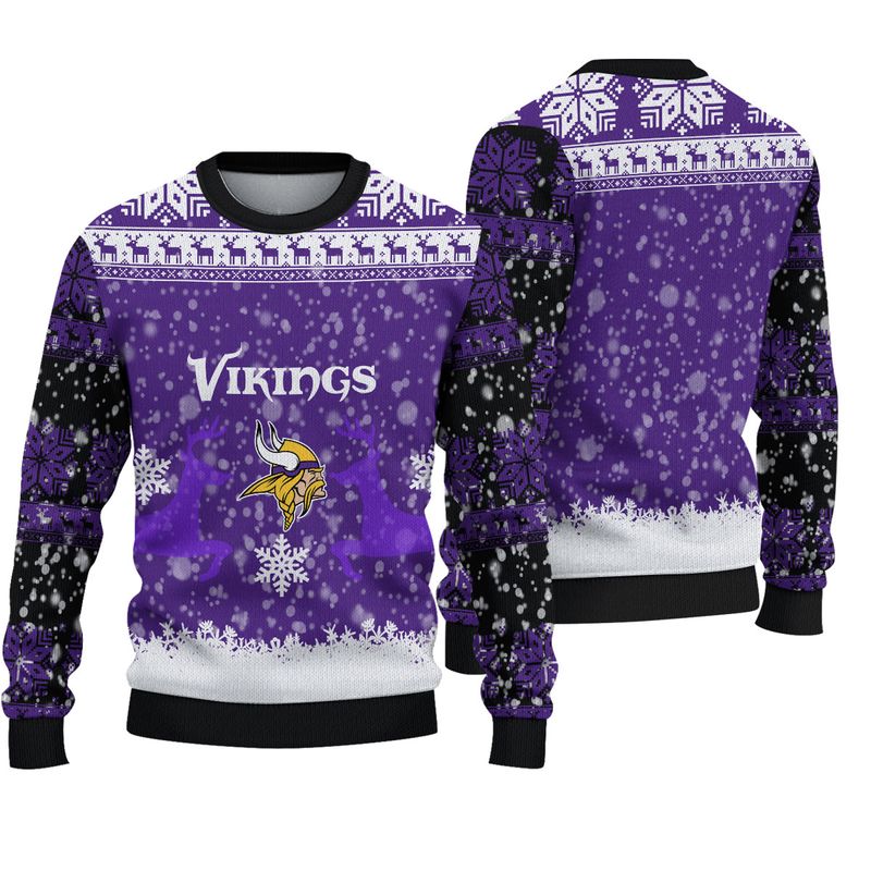 Stocktee Minnesota Vikings Christmas Reindeer Limited Edition Knitted ...