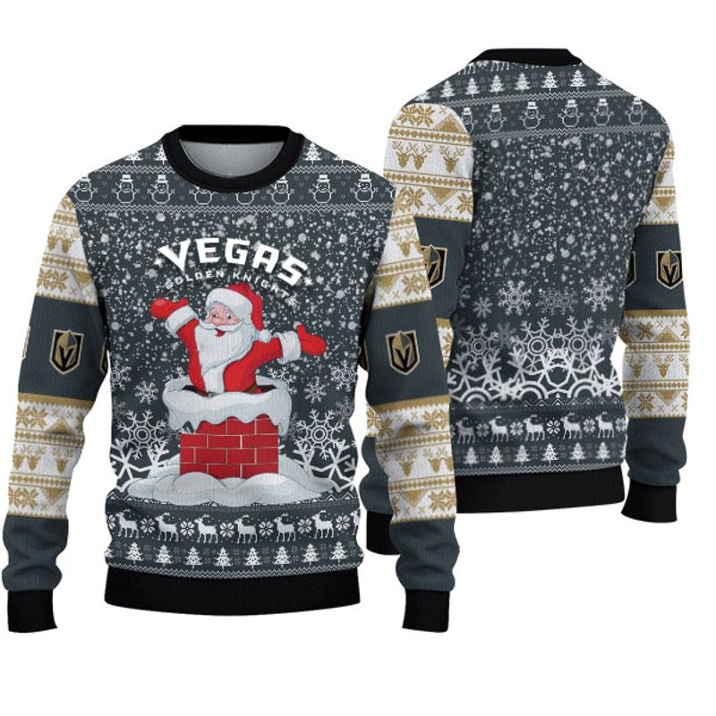 Stocktee Vegas Golden Knights Christmas Santa Claus Pattern Limited ...