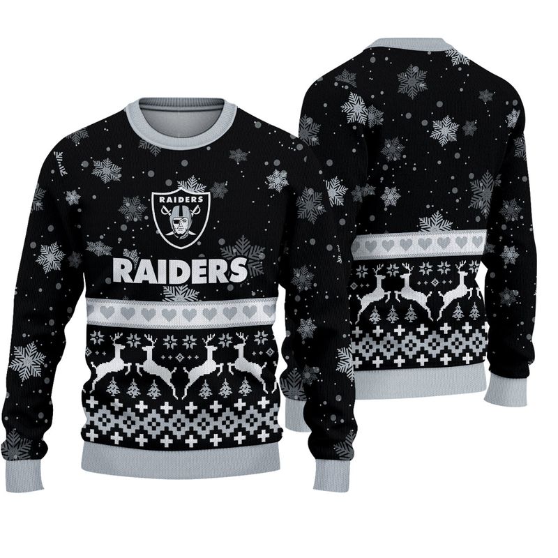Stocktee Las Vegas Raiders Christmas Snow Limited Edition Knitted ...