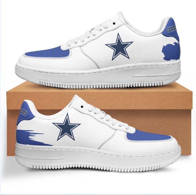 Dallas Cowboys Limited Edition White Sole Air Force 1 Sneakers NEW011501