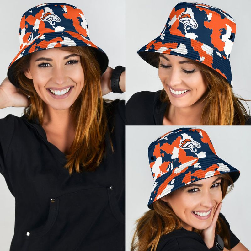 Stocktee Denver Broncos Camo Pattern Limited Edition Bucket Hat NEW024807