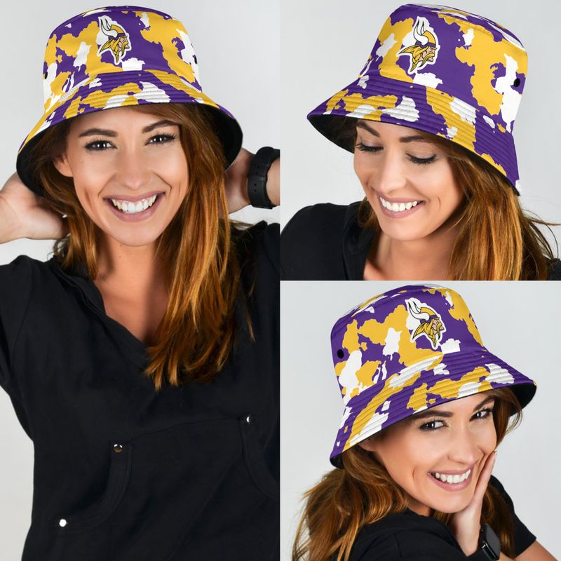 Stocktees Minnesota Vikings Camo Pattern Limited Edition Bucket Hat ...