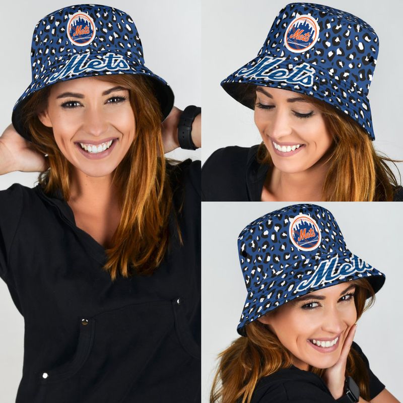 Stocktee New York Mets Leopard Pattern Limited Edition Bucket Hat NEW026150