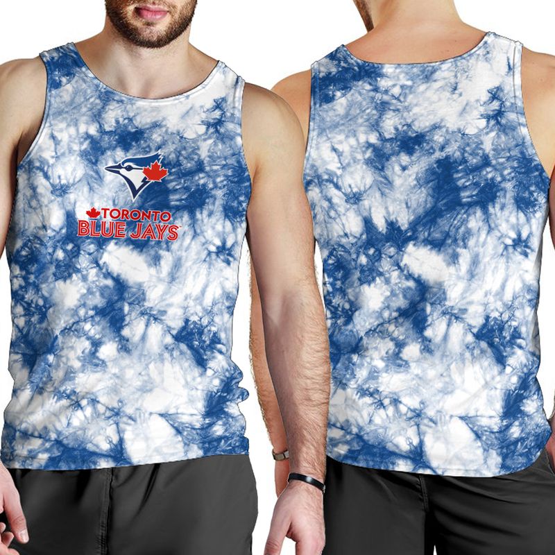 Stocktee Toronto Blue Jays Tie Dye Pattern Limited Edition Men Tank Top