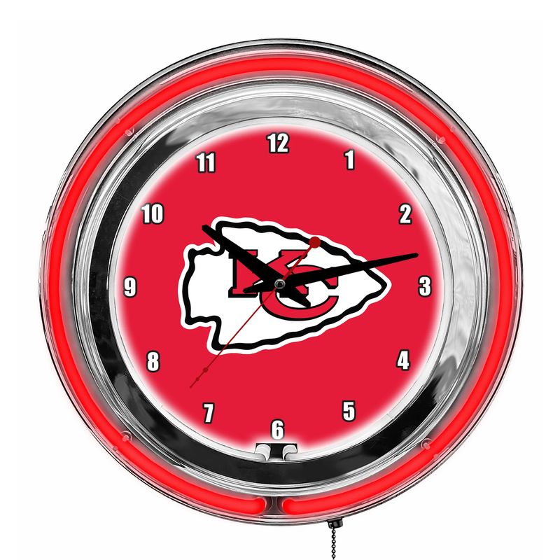 Stocktee Kansas City Chiefs Limited Edition 15in Neon Clock