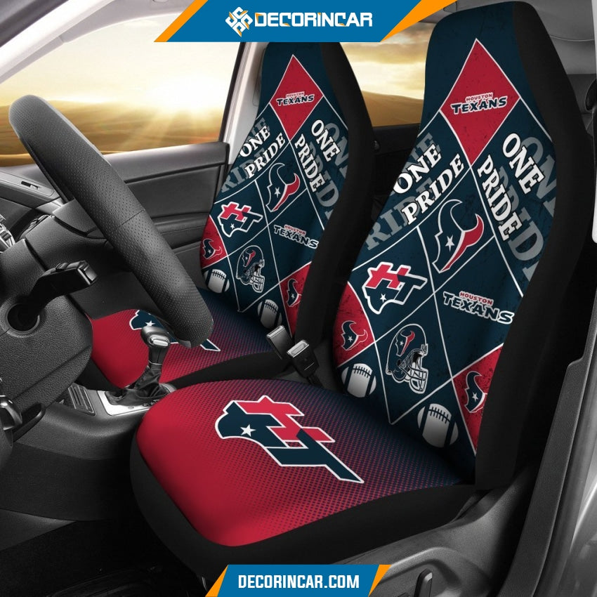 Pride Flag Houston Texans Car Seat Covers
