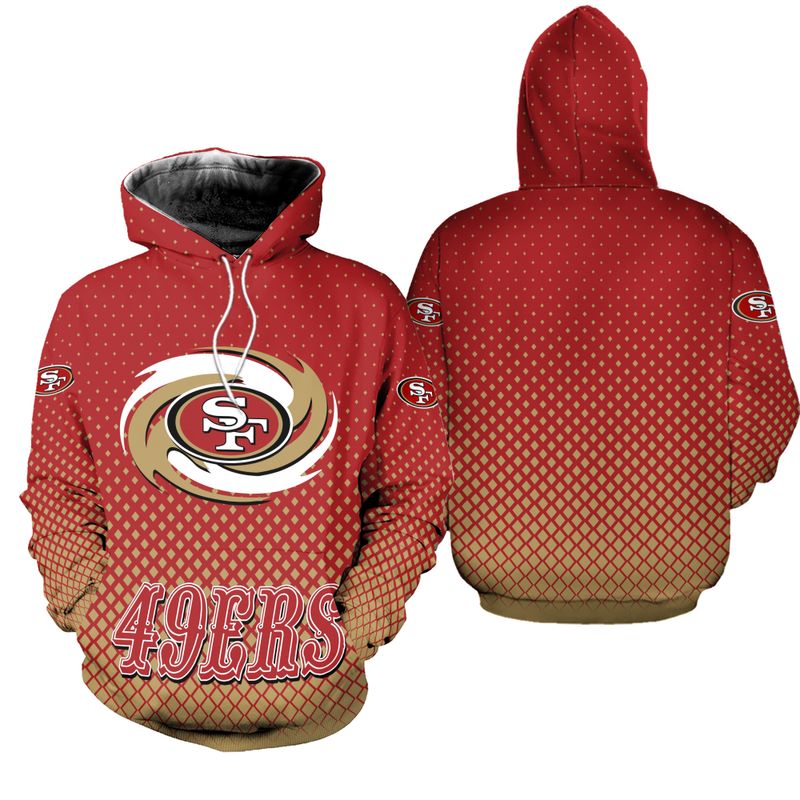Stocktee San Francisco 49ers Polka Dot Patterns All Over Print Hoodie ...