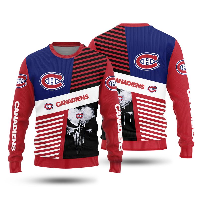 Stocktee Montreal Canadiens Skull Pattern Limited Edition Knitted ...