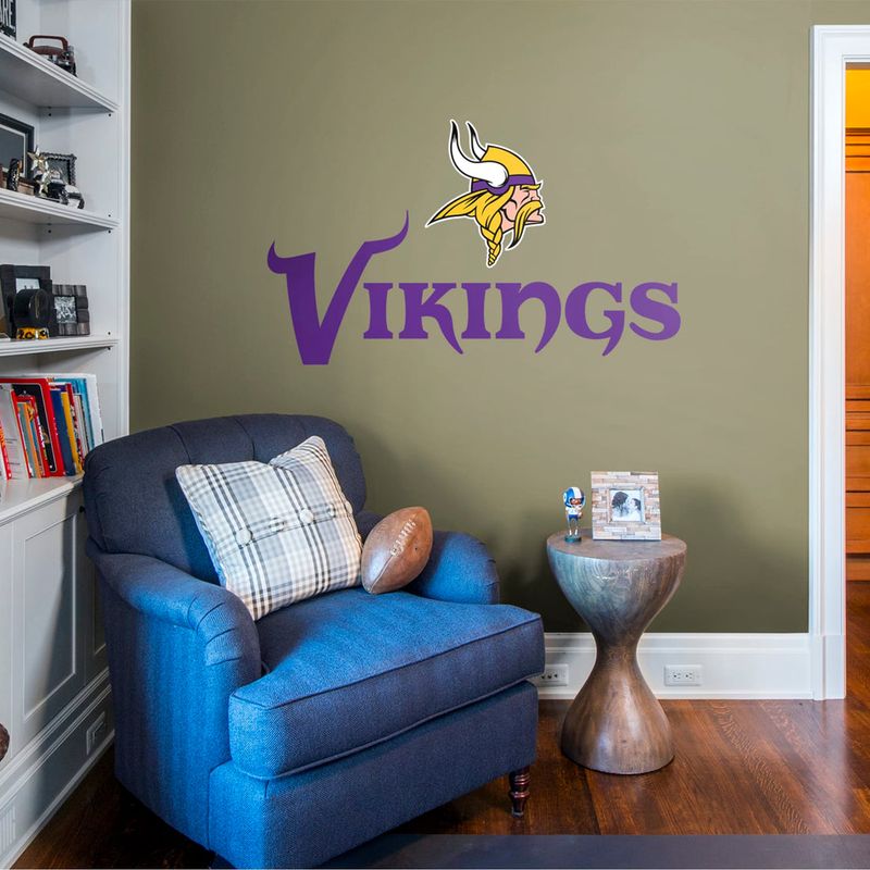 Stocktee Minnesota Vikings Logo Limited Edition Removable Wall Decal ...
